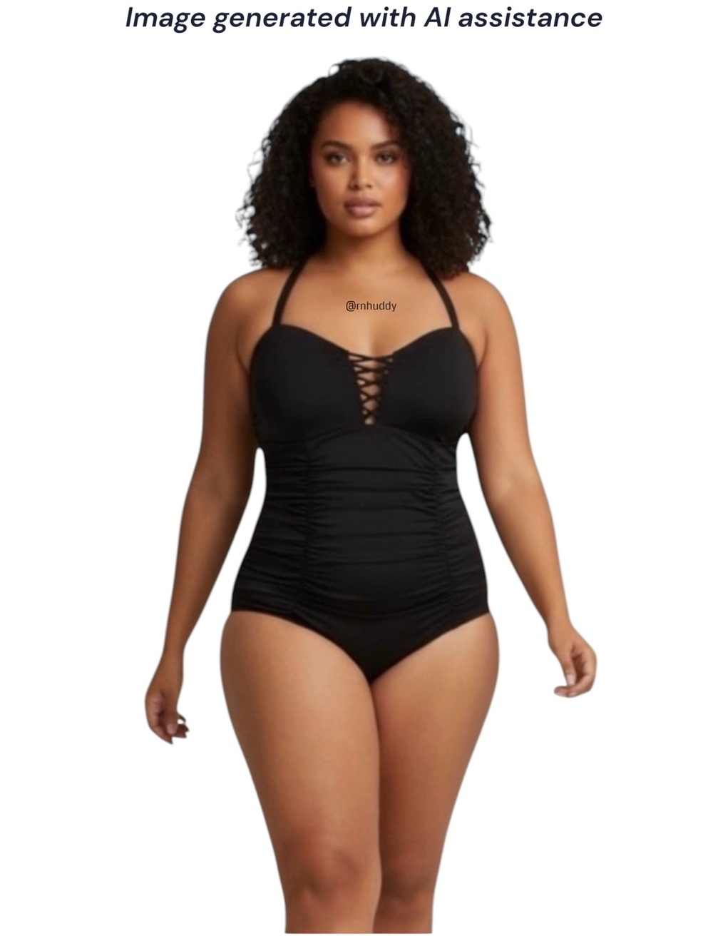 Torrid 4X black wireless lattice multiway straps swimsuit